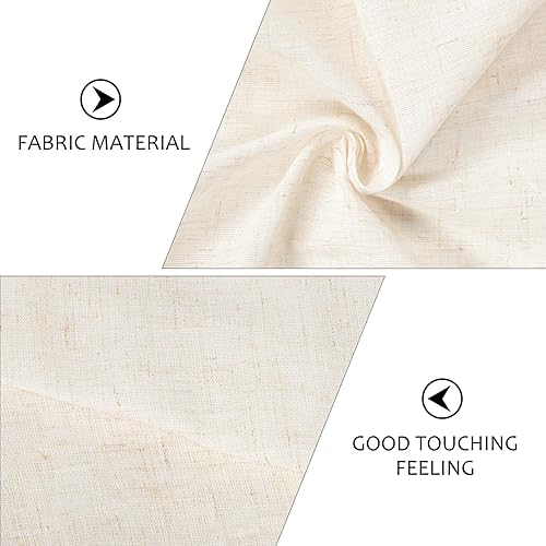 Miniatura 8 de Uonlytech Pantalla de lámpara de lino precortada redonda para manualidades, cubierta de tela de tela de estireno, pantalla de luz, escritorios de