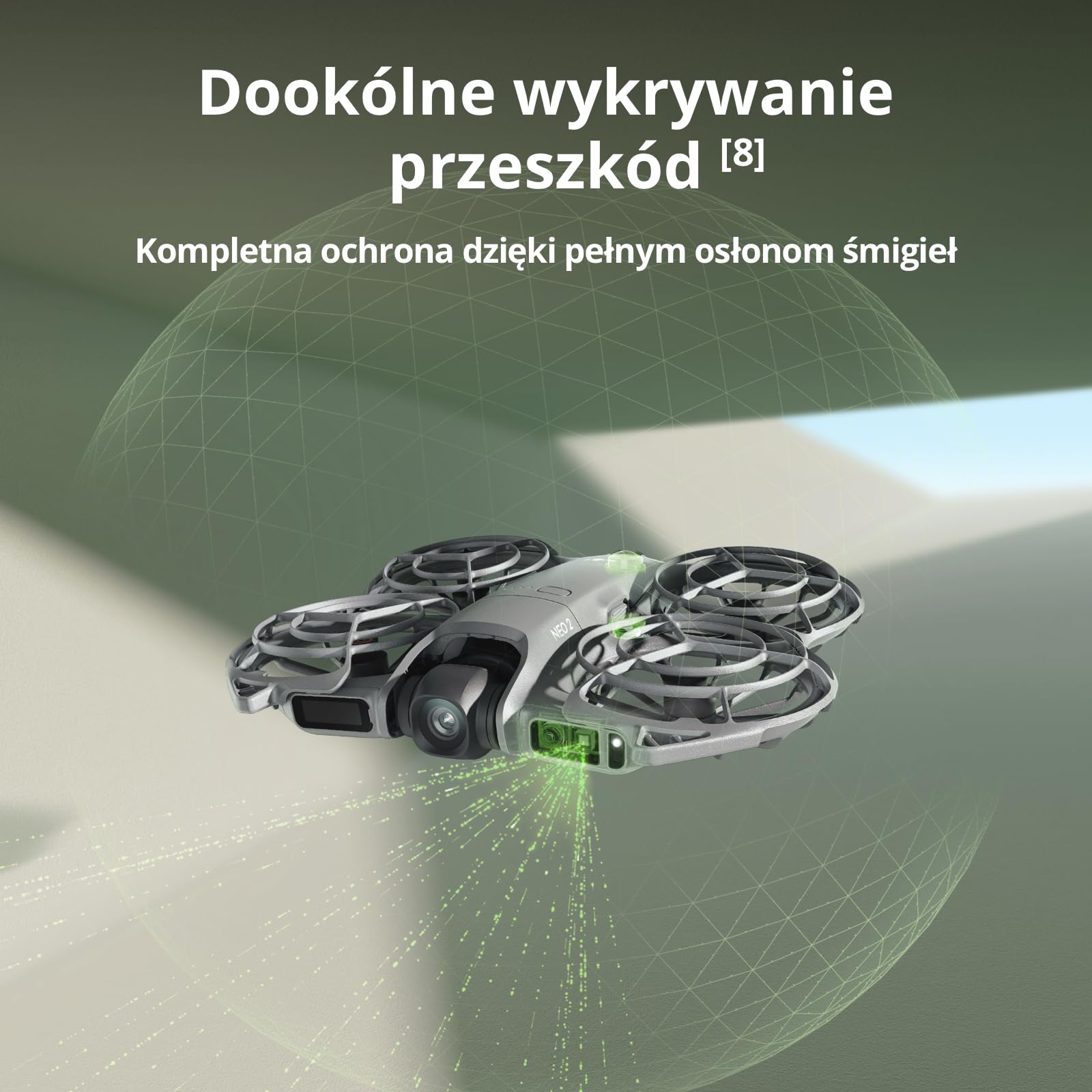 DJI Neo 2 (tylko dron), lekki dron z kamerą, start z dłoni i lądowanie na dłoni, sterowanie za pomocą gestów, ActiveTrack, dookólne wykrywanie przeszkód, dron 4K dla początkujących