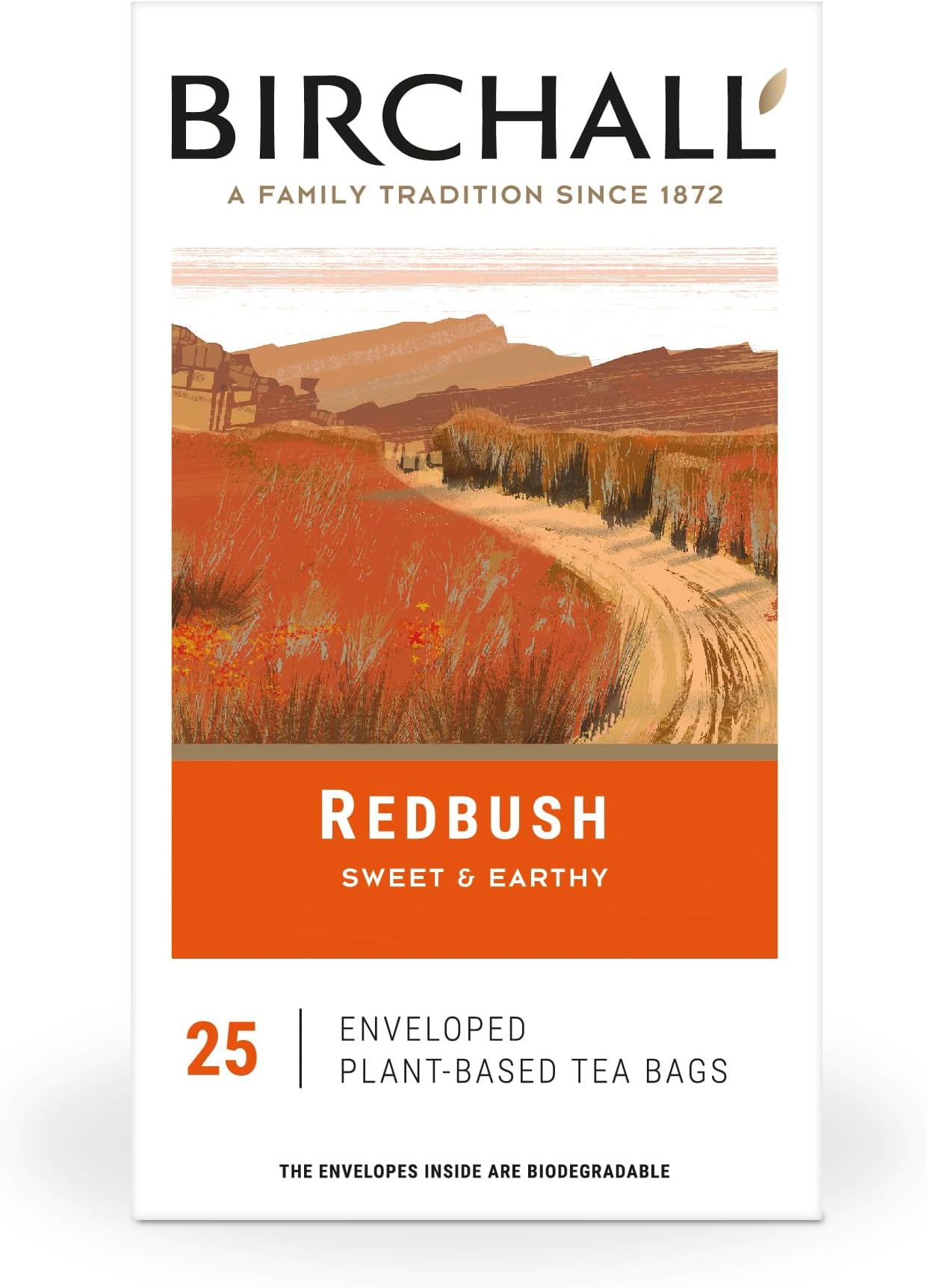 Tea Bags, Cederberg Redbush Tea, Fruit and Herbal Tea Gift Set, Caffeine Free Tea Bursting With Full Flavour, Perfect Vegan Gifts, 25 Enveloped Plant Based Prism Tea Bags