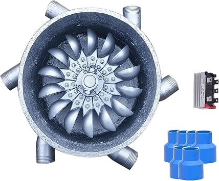 3KW 110V-230V Pelton Water Turbine Generator 6 Nozzles Hydroelectric Generator For Off-Grid Power And Lighting