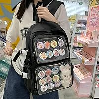 Kawaii-rugzak met kawaii-pin en accessoires, leuke kawaii-rugzak, Japanse schooltas, JK anime-schoudertas, Japanse stijl school- en handtassen, voor cosplay, crossbody-tas, roze, Eén maat Kawaii-rugzak met kawaii-pin en accessoires, leuke kawaii-rugzak, Japanse schooltas, JK anime-schoudertas, Japanse stijl school- en handtassen, voor cosplay, crossbody-tas, roze, Eén maat
