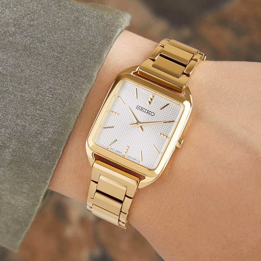 Seiko Reloj Analógico para Mujeres de Cuarzo con Correa en Acero Inoxidable