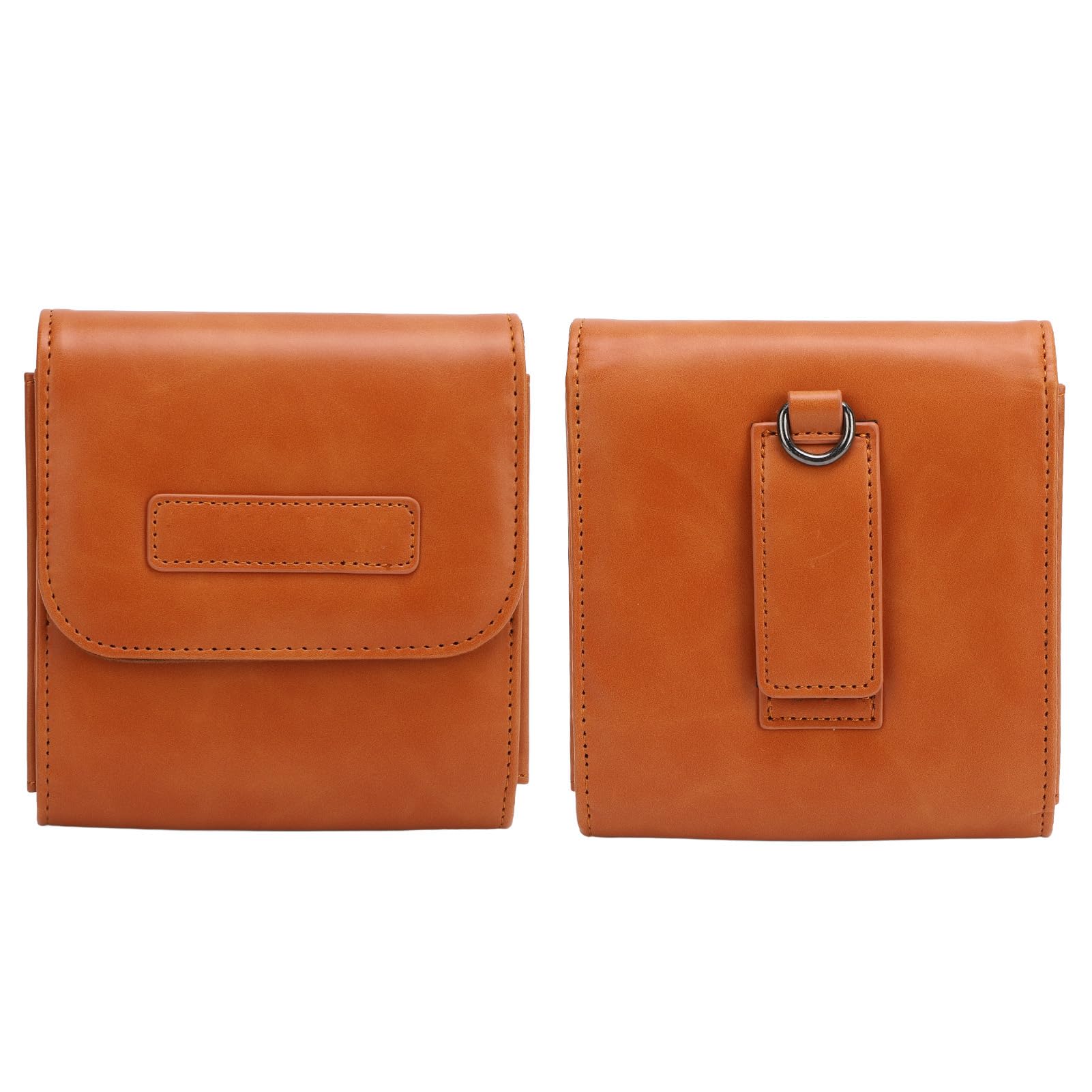 Gugxiom Lens Filter Case, 5 Camera Lens Filter Carry Case, Leather Lens Filter Pouch, with Hook & Magnetic Closure, Holds up to 100mm Filters