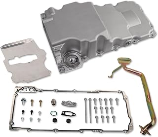 302-3 81075 LS Swap Retrofit Oil Pan Kit Aluminum Compatible with GM LS1 LS2 LS3 Chevy A/F/G-Body 1955-87 4.8L 5.3L 5.7L 6.0L 6.2L V8 Engine(Natural)