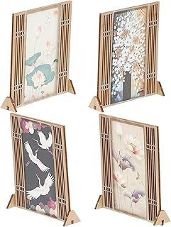 Toyvian ミニチュア屏風 インテリア装飾 ミニハウス用自然素材 耐久性高 精巧な工芸品 居間 寝室 キッチン対応 卓上ディスプレイ模型