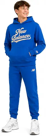 New Balance Boys 2 Piece Pullover Graphic Hoodie & Fleece Joggers (Sizes 8-16)
