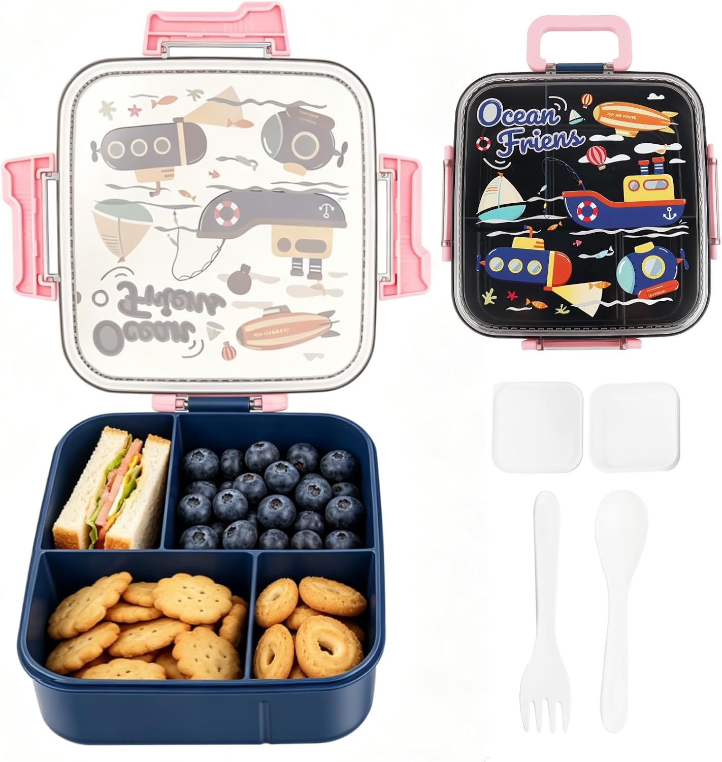 submarine fruit container 1PCS 44OZ PFAS/BPA-Free leak proofdesign