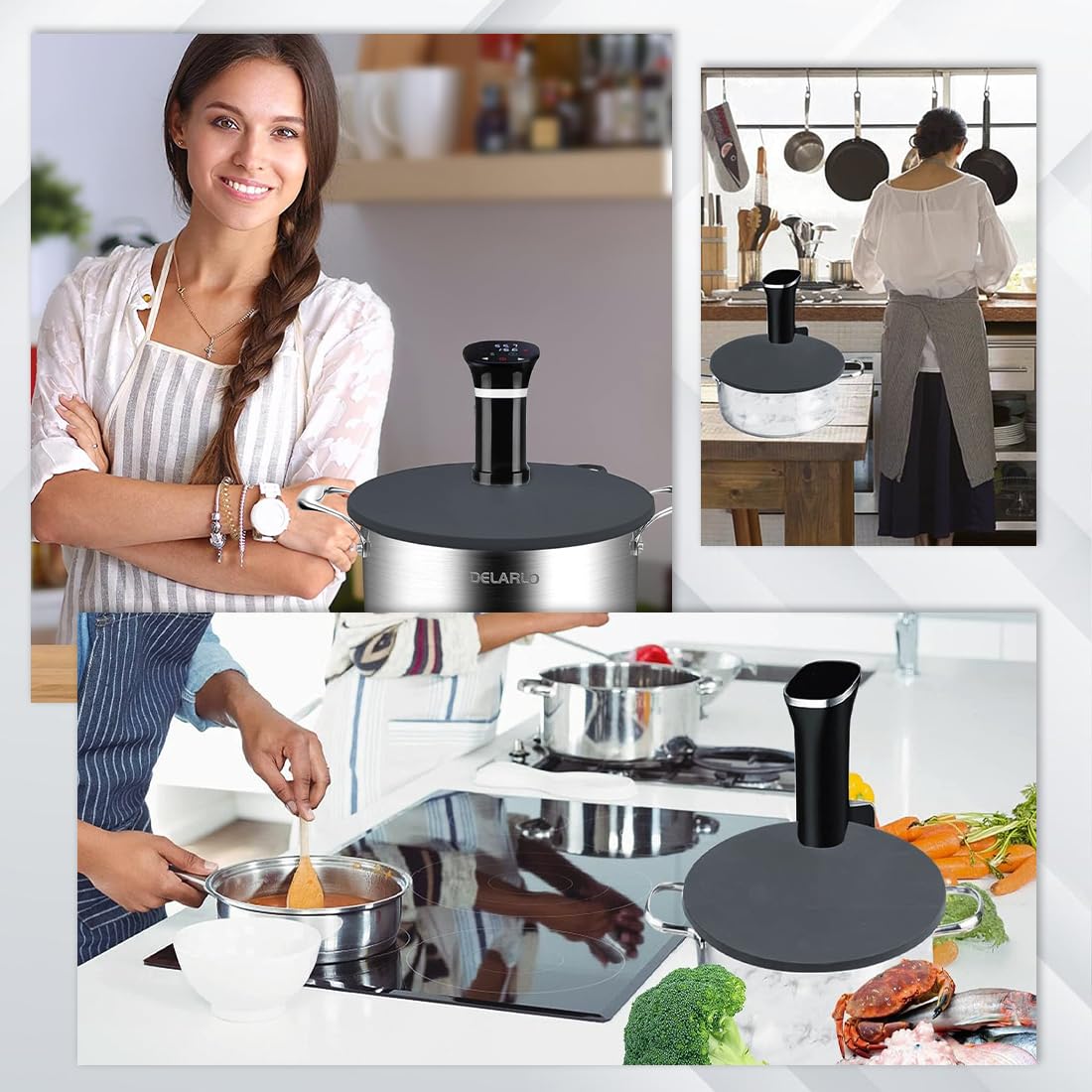 COYUN Sous-Vide-Silikondeckel – 29 Cm Ø, Passend Produktbild-Vorschau 2