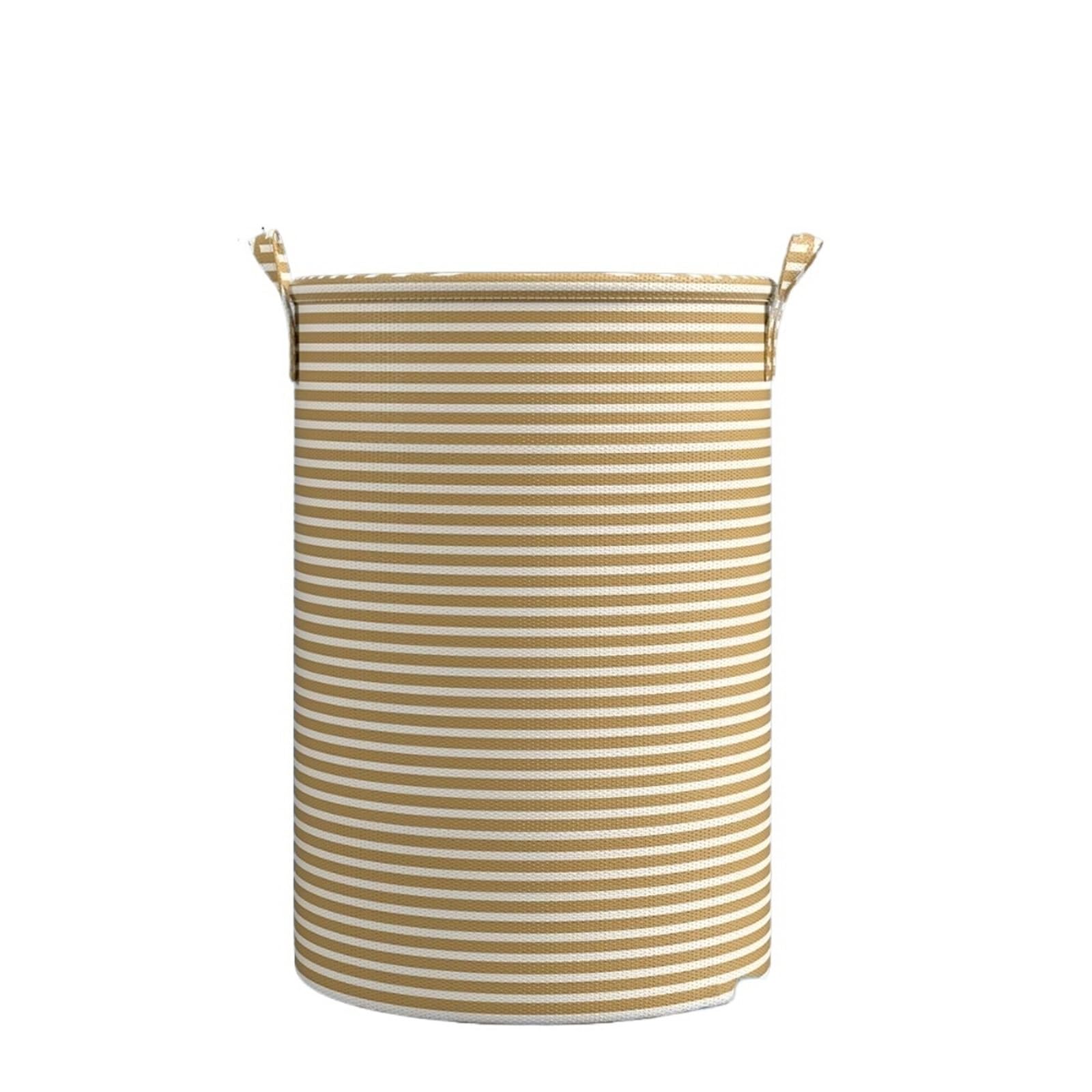 PPQIRU 2Pcs Foldable Laundry Basket Large Capacity Cotton And Linen Storage Household Sundries Dirty For Storage(Yellow,30x35cm)