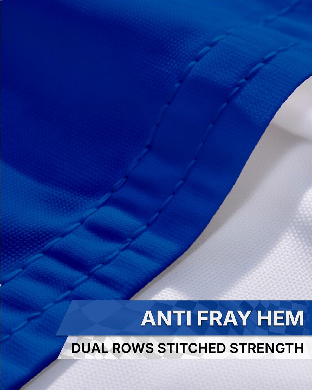 AGAS Faster Motorcycle Racing Stick Flag 30x30 inch - Mounted on 36 inch Natural Wood Pole - Printed Single Sided on Heavy Duty 200D Nylon - Stitched Edges - Dark Blue Large Bike Racing Flag - Sports Professional Racing Flags.