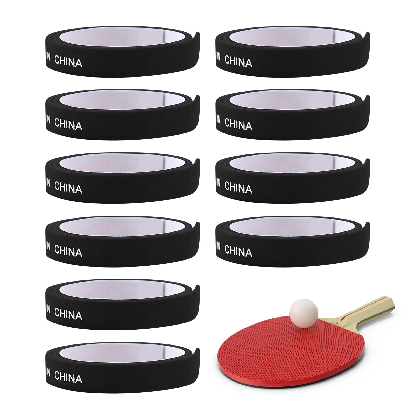 Cinta para Borde de Tenis de Mesa,Protección 10X para Borde de Paletas de Pong - Accesorios Deportivos Antichoque para Competiciones, Entrenamientos Y Partidos