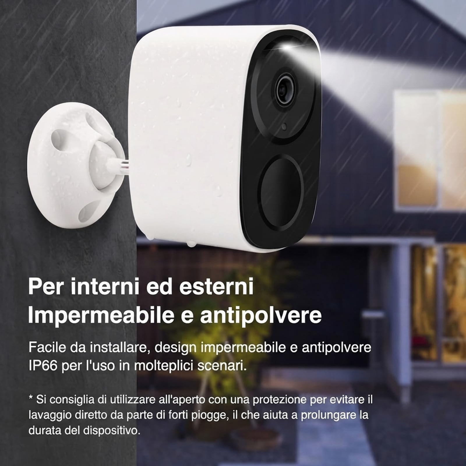 Nuwo 4G LTE Telecamera Wi-Fi Esterno 2K 3MP con Batteria 5000mAh | Videocamera Sorveglianza con Pannello Solare | Visione Notturna a Colori | Rilevamento del Movimento | Audio Bidirezionale | IP66