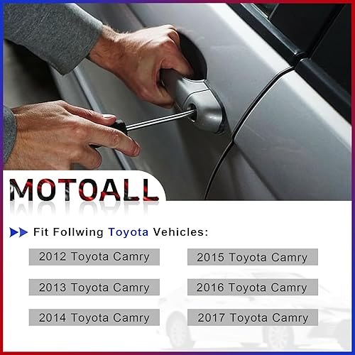 Miniatura 4 de MOTOALL Nuevo 6921106090 Manija de puerta exterior delantera izquierda lado del conductor para 2012-17 Toyota Camry Negro