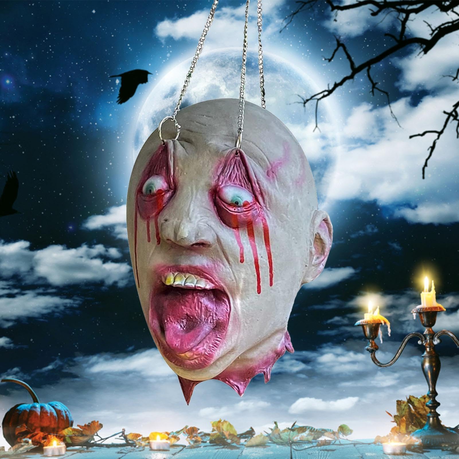 Straszne dekoracje halloweenowe | Realistyczna krwawa dekoracja na tło na imprezę domową, tło, budkę fotograficzną, konfigurację na ścianę Halloween