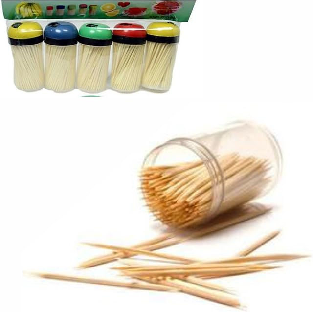 Wooden Toothpicks Cocktail Teeth Cleaner Wood Dental Teeth Picking Pickup Fruits Cherry Cheese Parties Sticks Floss Picks Food Sticks Flossers Bamboo Skewers