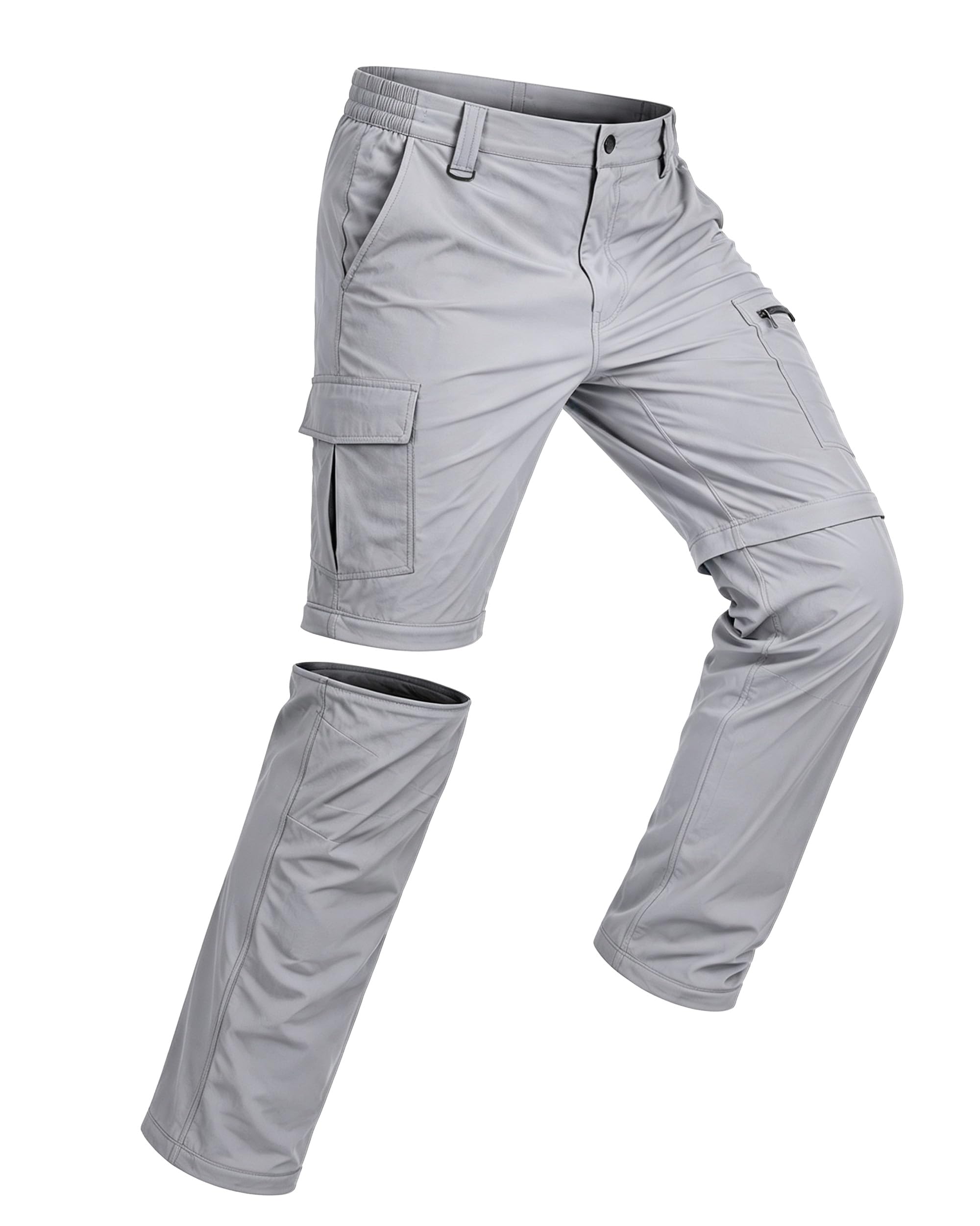 Men's Hiking Convertible Zip Off Pants Outdoor Waterproof Quick Dry Lightweight Fishing Safari Travel Cargo Work Pants