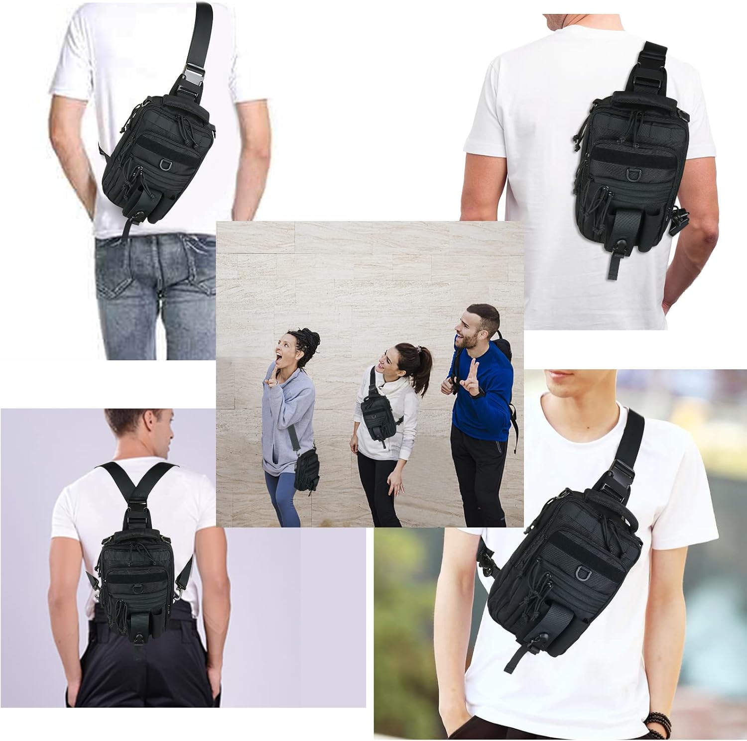 Dual Pistol Holster Chest Bag Concealed Carry Sling Crossbody Tactical Gun Convertible Backpack Shooting Hunting - Image 5