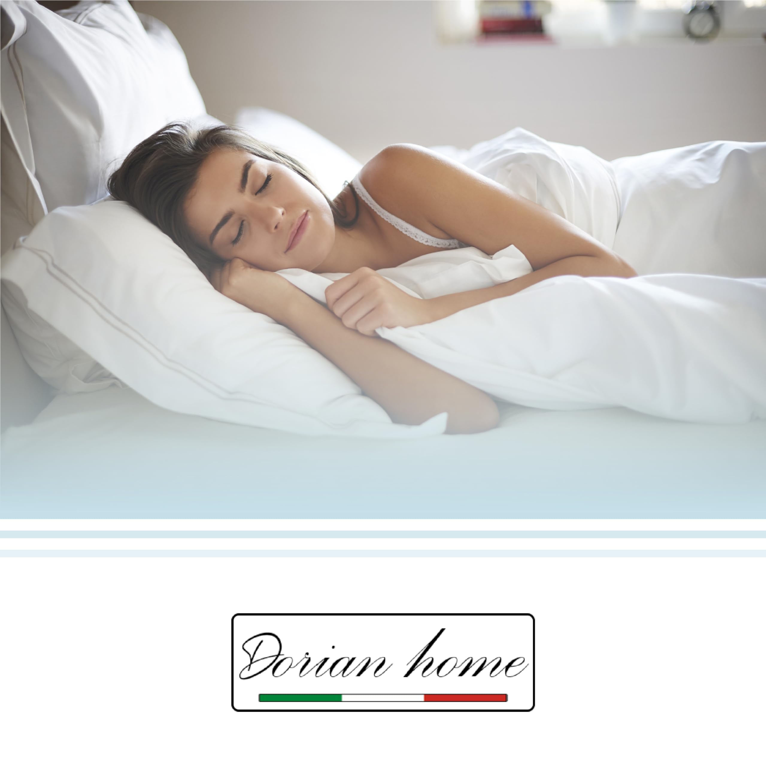 Dorian Home- Set Lenzuola Matrimoniale Cotone 100% Puro, Completo Lenzuola Matrimoniali Sopra 245x290, Lenzuolo con Angoli Sotto 180x200, Federe Cuscino Letto 50x80, Completo Letto Morbido Certificato