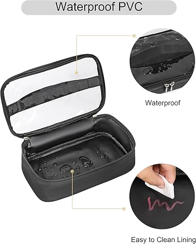 Miniatura 5 de Relavel Bolsas de maquillaje de viaje para artistas de maquillaje, paquete de 4 organizadores transparentes para cosméticos con cremallera, bolsa de