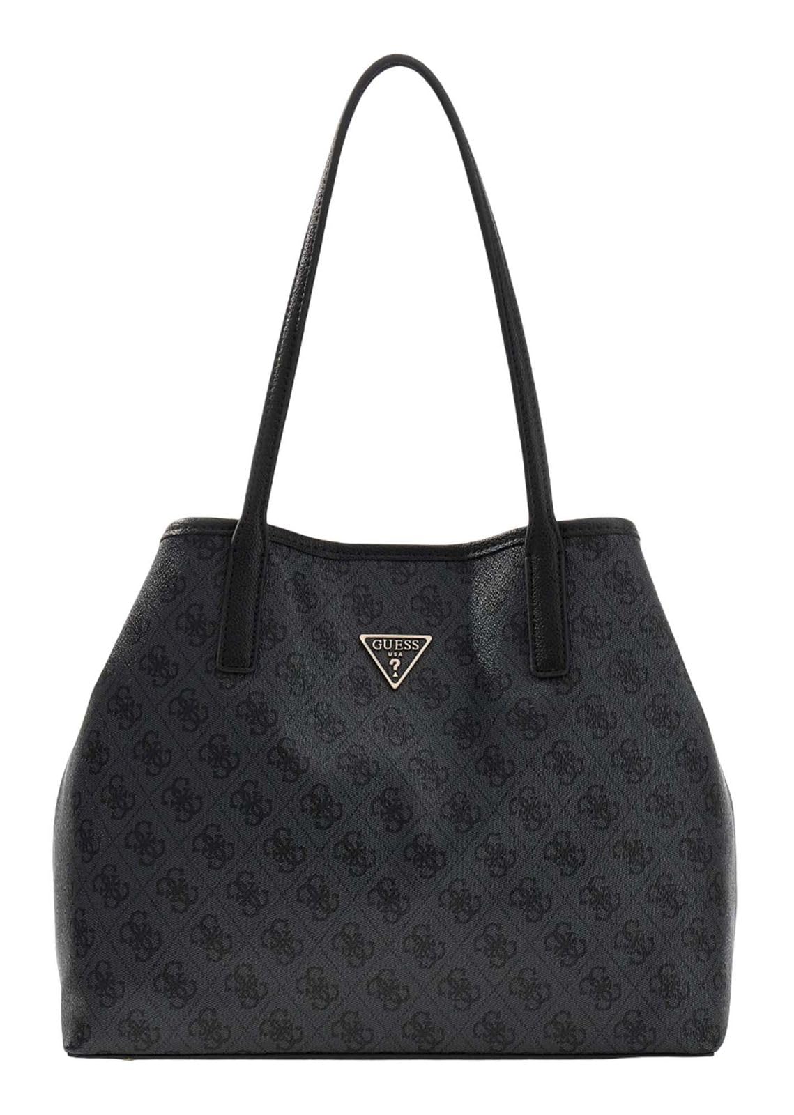 GUESS Shopper Victtoria 2 in 1 Tote Coal Logo dunkelgrau