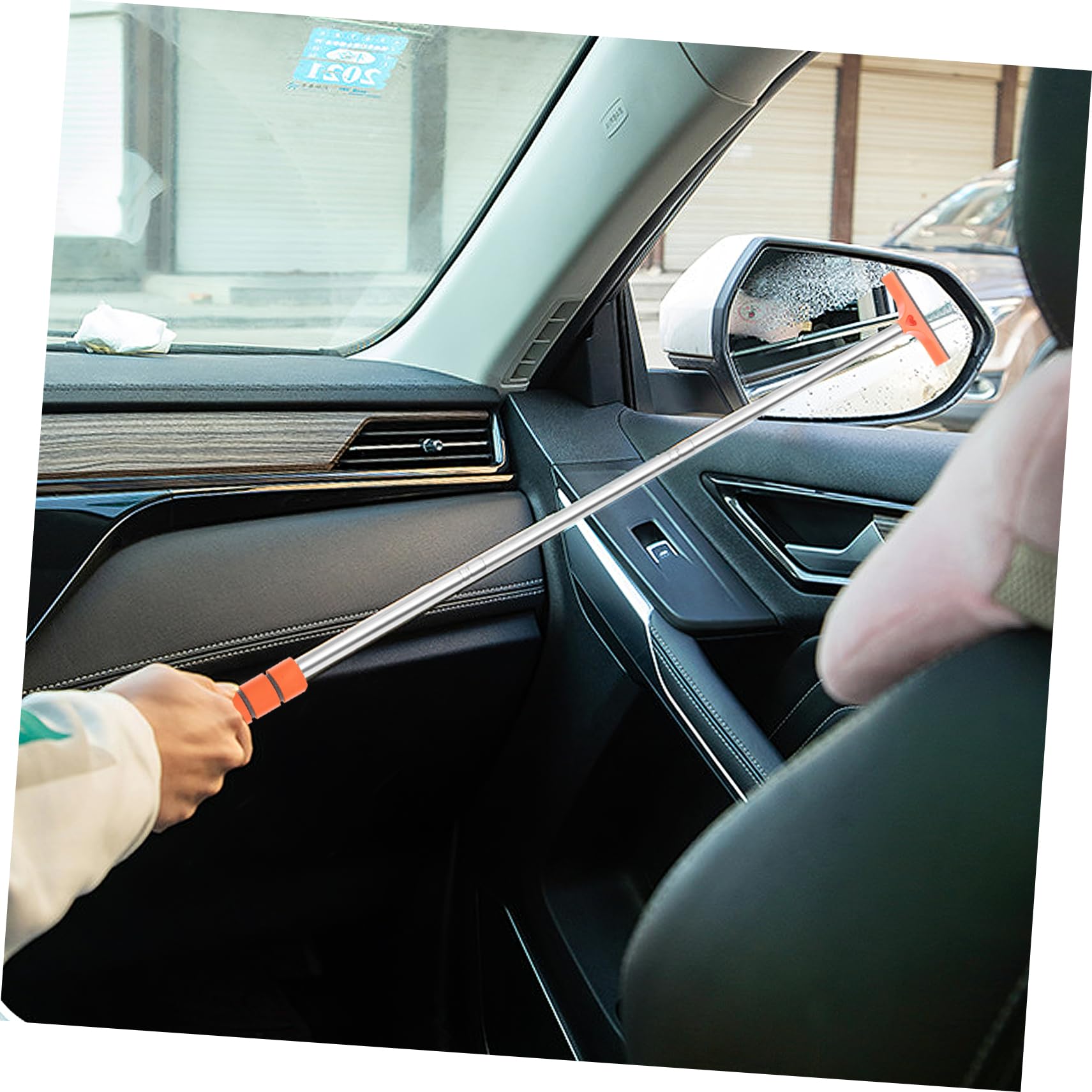 HOLIDYOYO Rear View Mirror Squeeze Side Mirror Squeegee Car Windshield Cleaner Tool Retractable Wipers