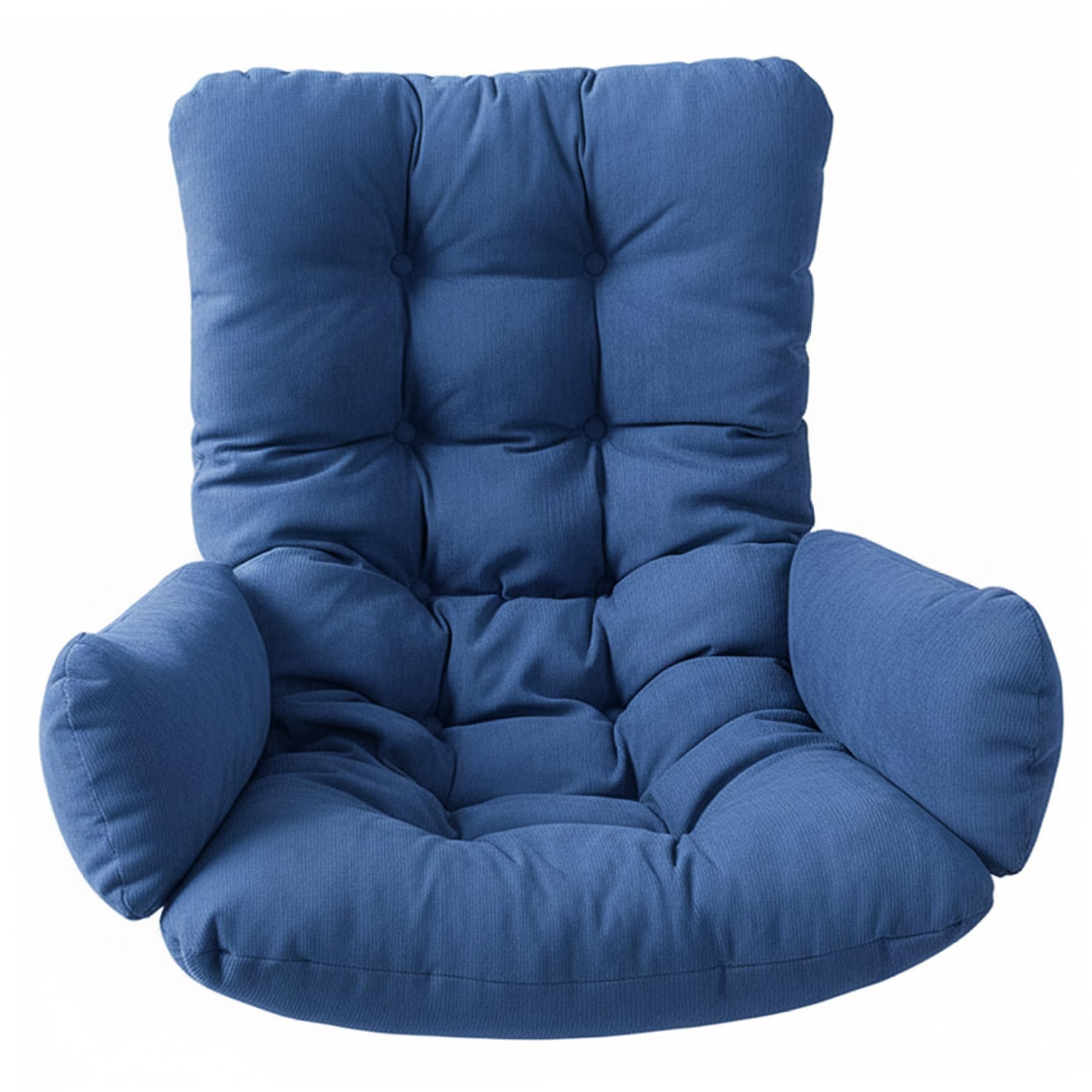 Coussin chaise œuf bleu 50x125 cm confortable pour fauteuil suspendu de jardin