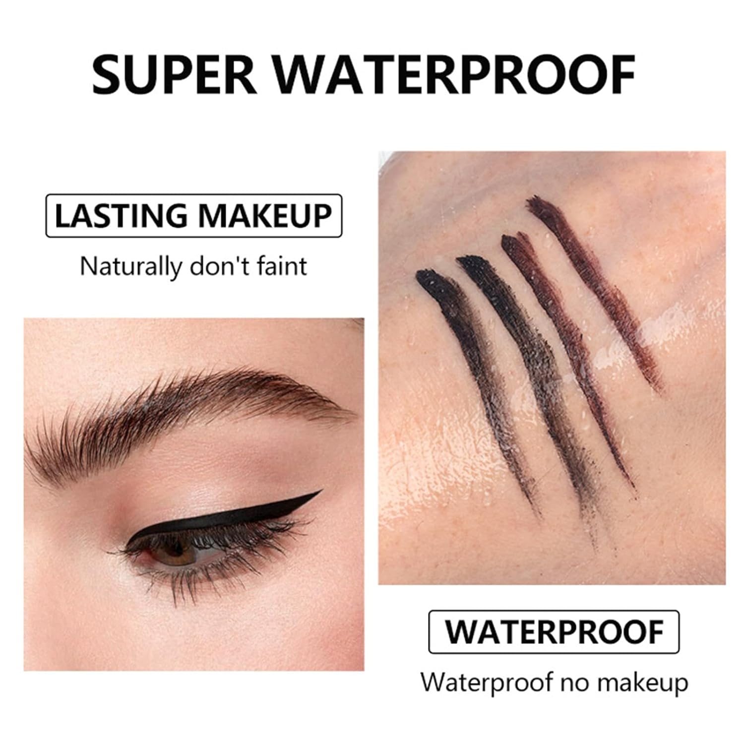 Cosmetics Pigment Activator,Makeup Mixing Liquid Eyeliner Gel Set,Long Lasting Waterproof High-Intensity Pigments Smudge-Proof Eye Liner Gel,Makeup Mixing Liquid With Long Eyeliner Brush Set - Image 5