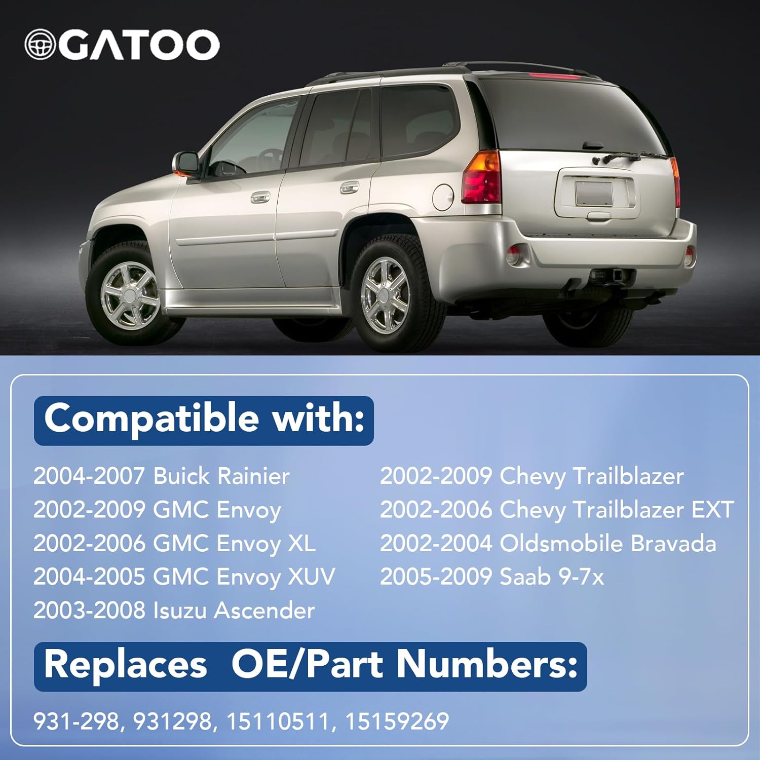Tailgate Lock Rear Liftgate Door Actuator Hatch Trunk Latch Fit for GMC Envoy XL Chevy Trailblazer EXT Buick Rainier Isuzu Ascender Oldsmobile Bravada Saab 9-7x 2002 2003 2004 2005 2006 2007 2008 2009