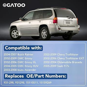 Tailgate Lock Rear Liftgate Door Actuator Hatch Trunk Latch Fit for GMC Envoy XL Chevy Trailblazer EXT Buick Rainier Isuzu Ascender Oldsmobile Bravada Saab 9-7x 2002 2003 2004 2005 2006 2007 2008 2009