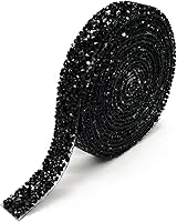 Vista 9 de Dowarm Cinta de diamantes de imitación de 3 yardas, rollo de cinta de diamantes de imitación, envoltura de malla con diamantes de imitación Plata