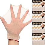 BEEOS Nude SKINLIKE HD Wig Cap, 24 Pieces Invisible and Sheer Breathable Ultra-thin Stretchy Stocking Caps for Lace Front Wigs, Bald Cap for Women