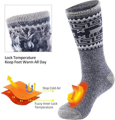 Miniatura 5 de Sunew Calcetines térmicos cálidos, calcetines unisex gruesos con aislamiento térmico térmico para invierno