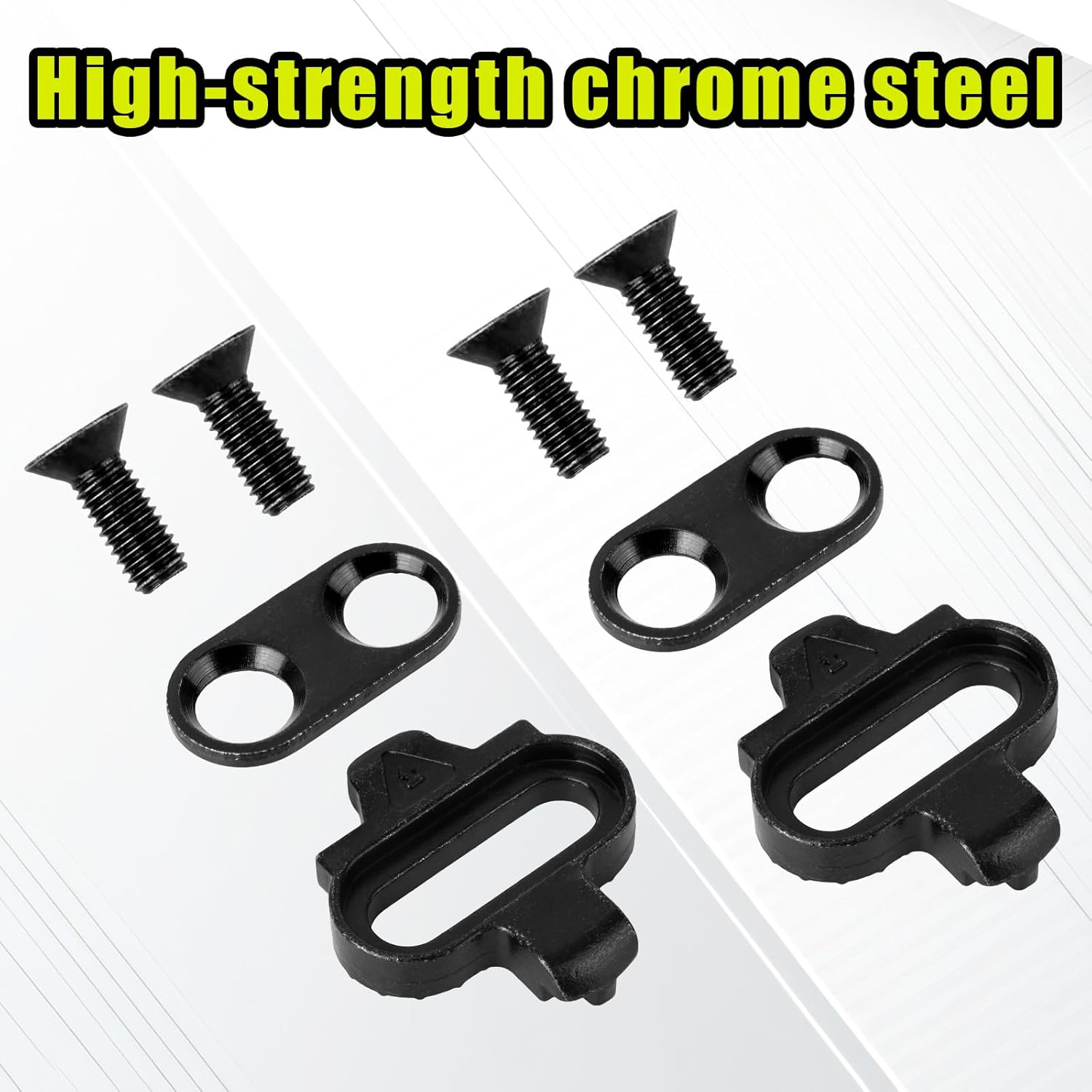Black Bike Cleats Clips Replacement, Cycling Cleats for Indoor Cycling Spinning Biking Compatible with Shimano MTB SPD SM-SH51 and Look X-Track Pedals Parts - Image 3