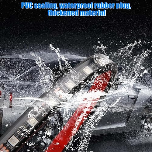 Miniatura 5 de Tira de luces de neón para automóvil, 4 piezas RGB con control de aplicación, lámpara LED para vehículo con función activa de sonido, modo de