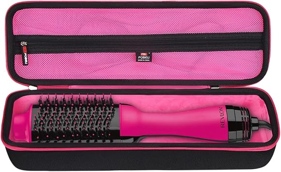 FBLFOBELI Hard Carrying Case for REVLON One Step 1.0 Volumizer / 2.0 Volumizer Plus Hair Dryer and Hot Air Brush (Raspberry, Case Only)