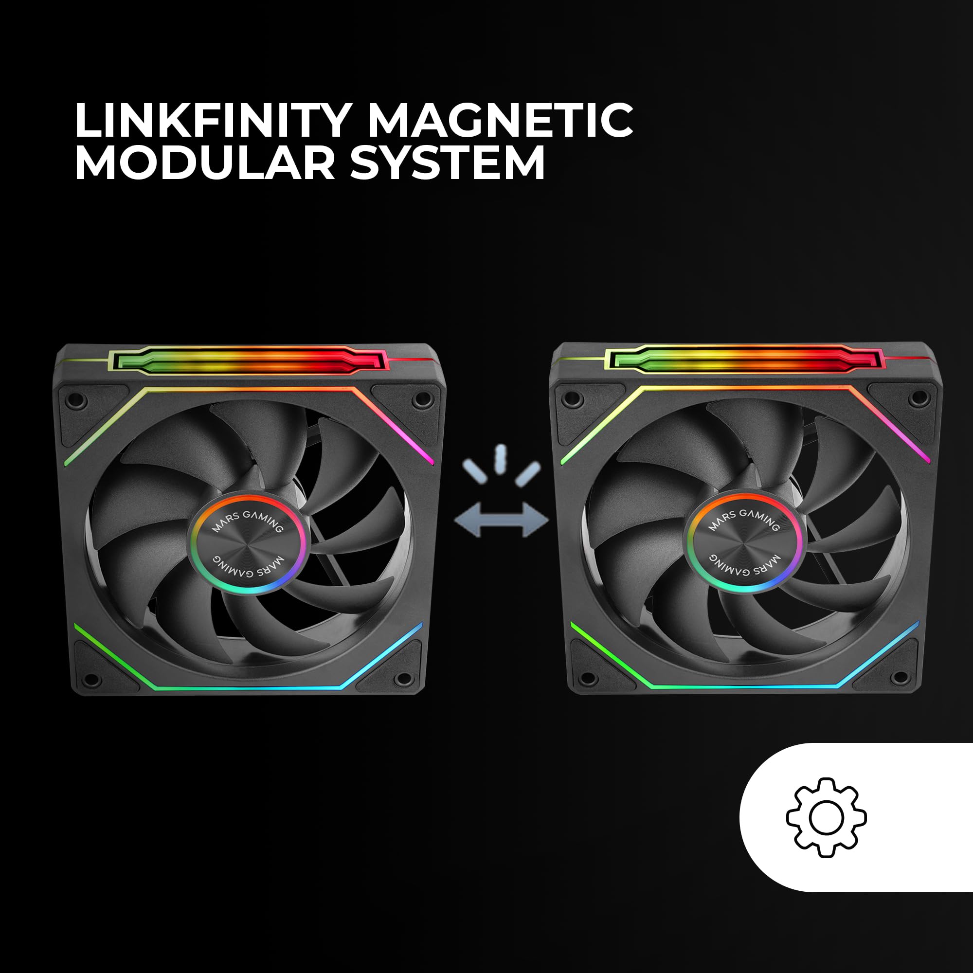 Mars Gaming MFD, Ventilador 120mm CHROMA RGB Dual Automático, Ultra Silencioso 14dB, Conexión Molex 4PIN, Sistema Antivibraciones, Transparente — view 134