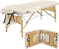 Vista 11 de Yaheetech - Mesa de masaje portátil, camas para pestañas, cama de spa, sofá de masaje plegable, mesas de spa ajustables, plegables en 2 con bolsa