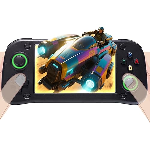 G28 Retro Handheld Game Console, 4.3" IPS Screen, 64GB Memory Card with 14000+ Games, 19 Emulators, 3000mAh Battery, OTG Support, 3D Joystick, Built-in Headphone Jack, Retro Gaming Console for Adults