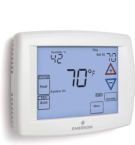 Miniatura 3 de White Rodgers Emerson 1F95-1277 - Termostato programable de 7 días con pantalla táctil, color blanco