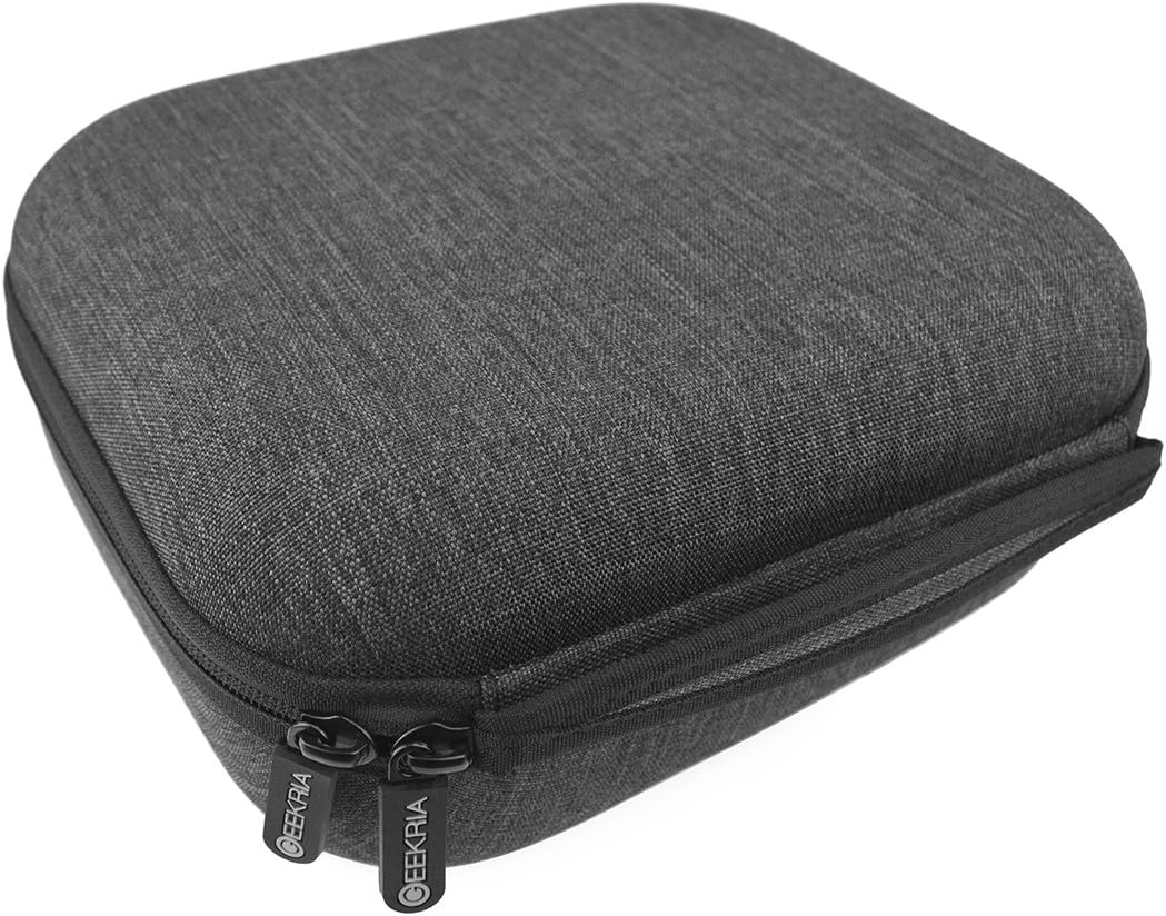 Geekria Shield Headphones Case Compatible with Skullcandy Crusher ANC 2, Hesh Evo, Hesh 2, Hesh 3 Headphones, Replacement Hard Shell Travel Carrying Bag with Cable Storage (Dark Grey)