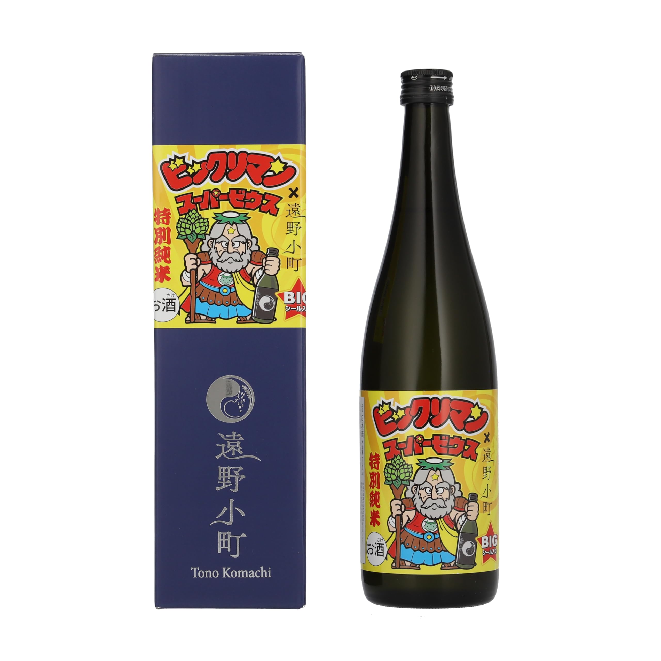 シール付き　 遠野小町 特別純米酒 ビックリマンコラボ Amazon.co.jp: 遠野小町 × ビックリマン 特別純米酒 720ml : 食品