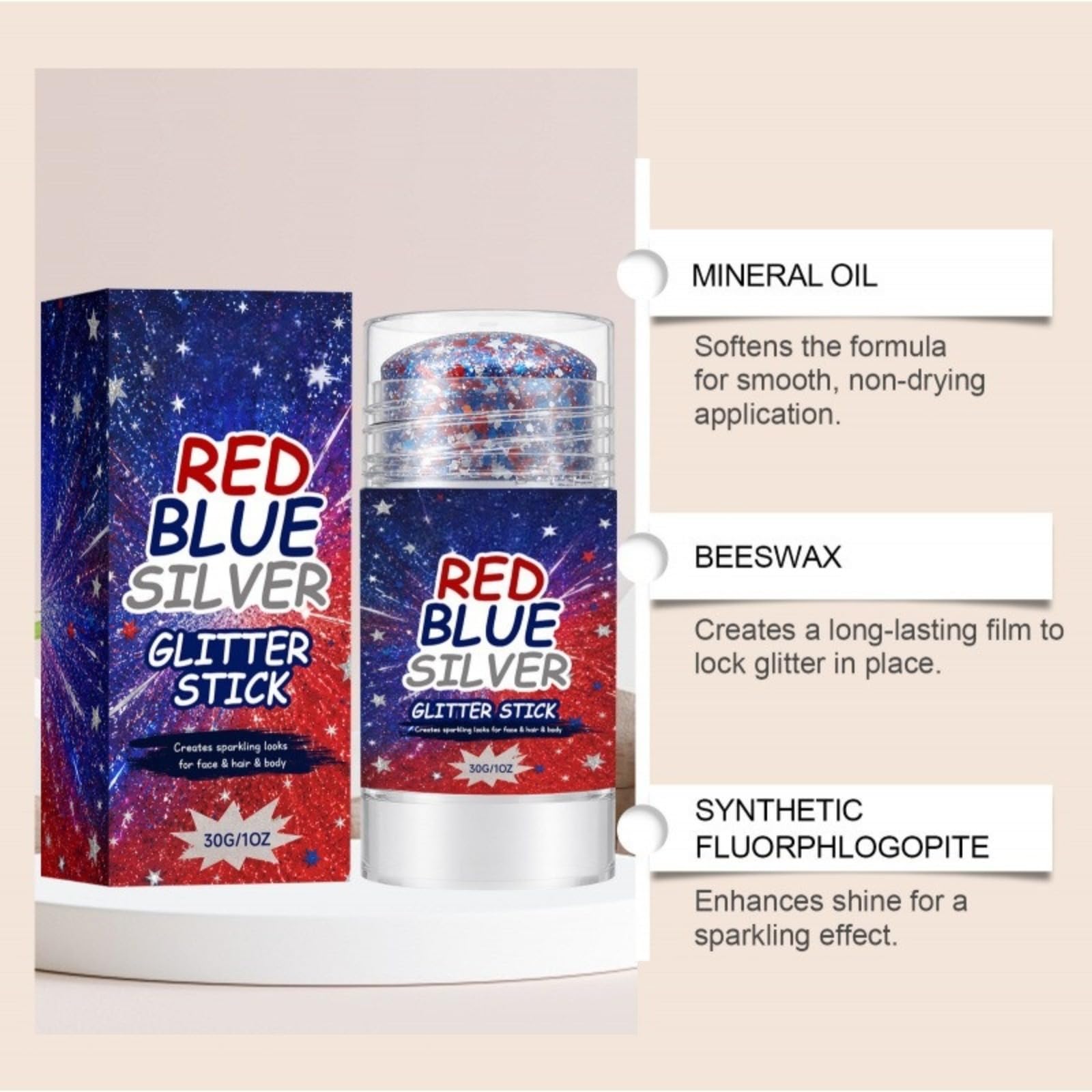 Glitter per il viso, Gel glitterato, Trucco Festival Set Fluorescente Glitter Blu Rosso, Lunga durata, impermeabile, accessorio per festival di Halloween per donna e uomo