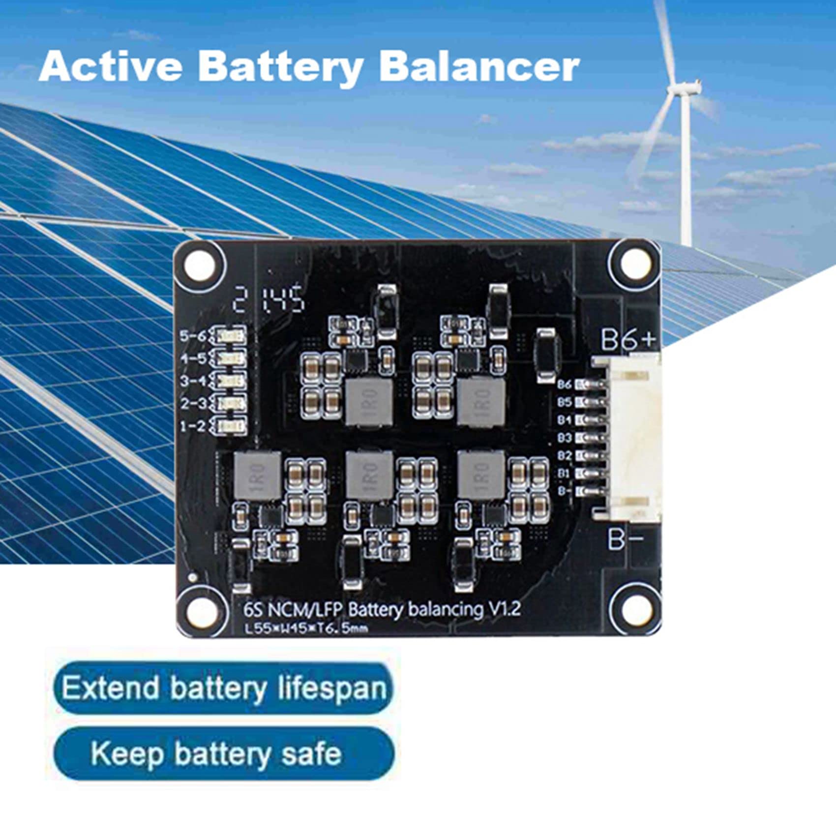 1.2A 6S Equalizzatore Equalizzatore Modulo Equalizzatore Li-Ion Lifepo4 Batteria Al Litio Bilanciatore Trasferimento di Energia