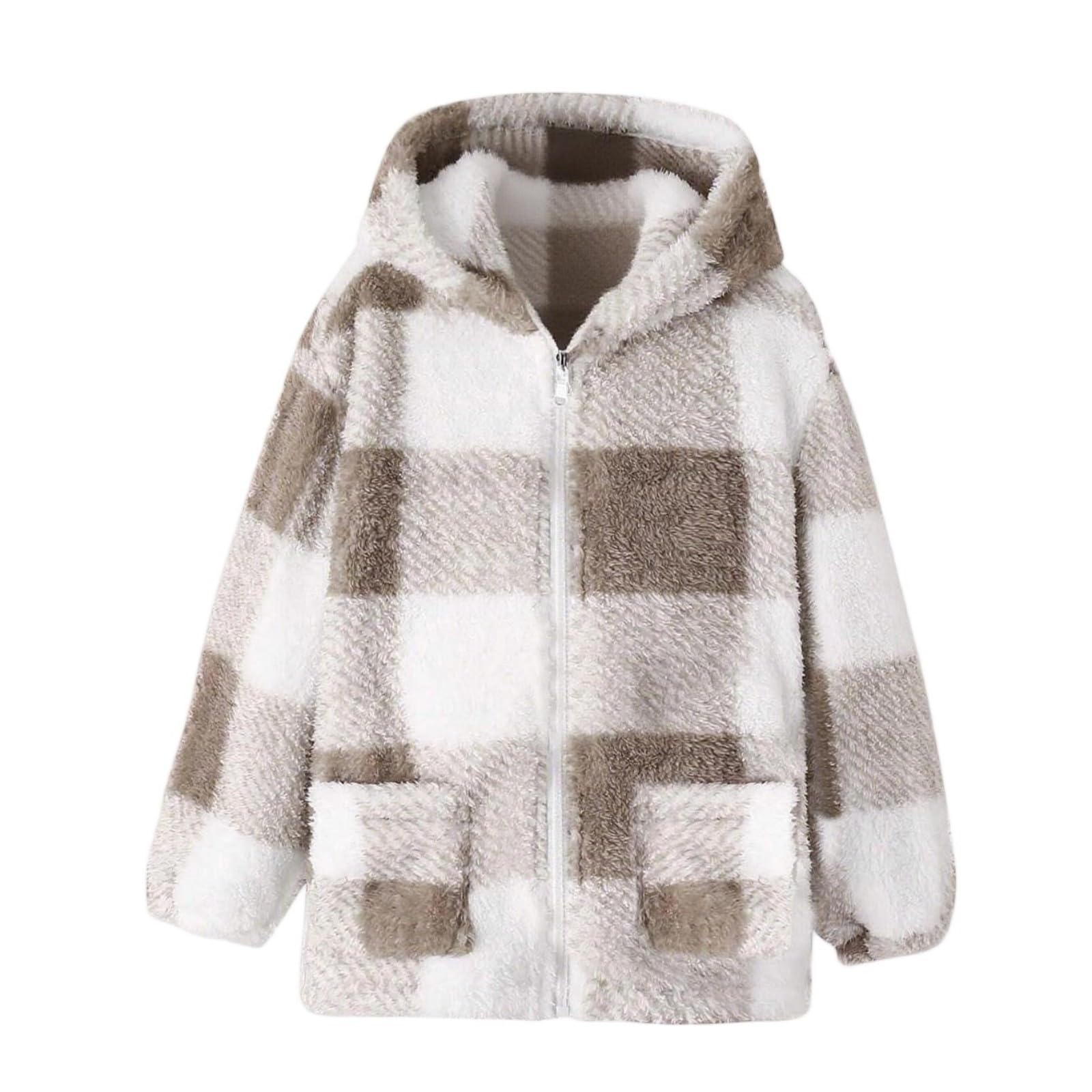 Vestes De Ski Garçon, Blousons Garçon, Blouson À Capuche Fourrure Mi Long Epaisse Vestes À Polaire Blouson avec Poches Manteaux Rembourrage Type Duvet Manteau Imperméable Grande Taille