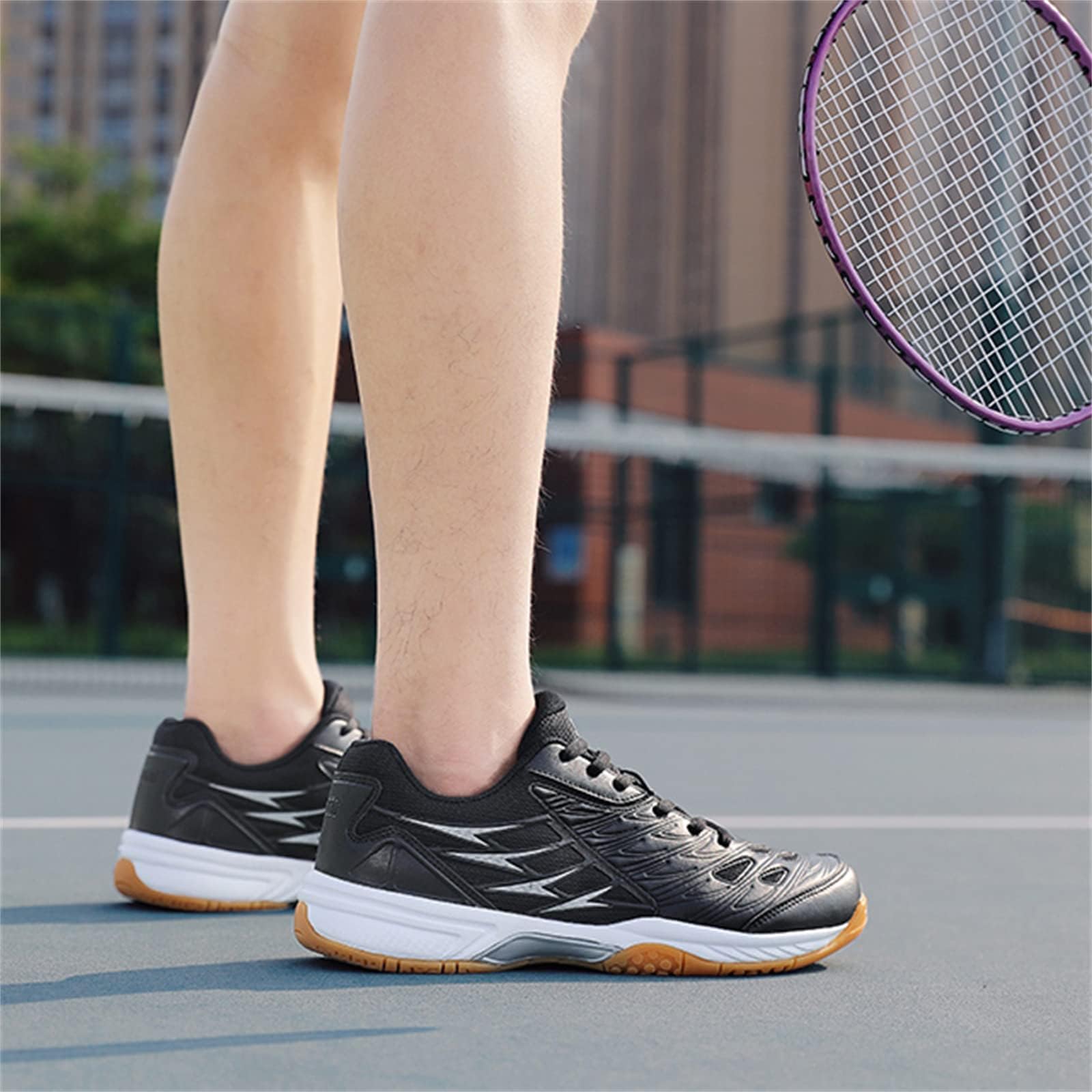 Chaussures de volleyball pour homme et femme - Résistantes à l'usure - Confortables - Tennis - Badminton - Antidérapantes - Pour squash