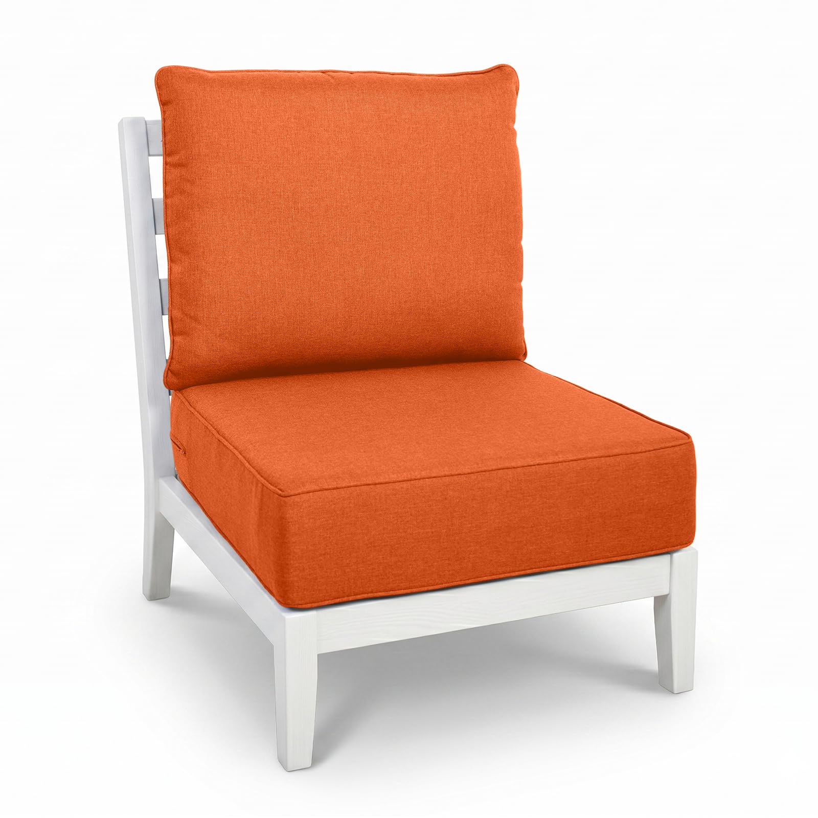 Outdoor Seat Cushion Set-24 x 24 x 6 Inch Outdoor Chair Cushions with Water Resistant &amp; Removable Cover Outdoor Cushions for Patio Furniture Chair Sofa Couch-Orange