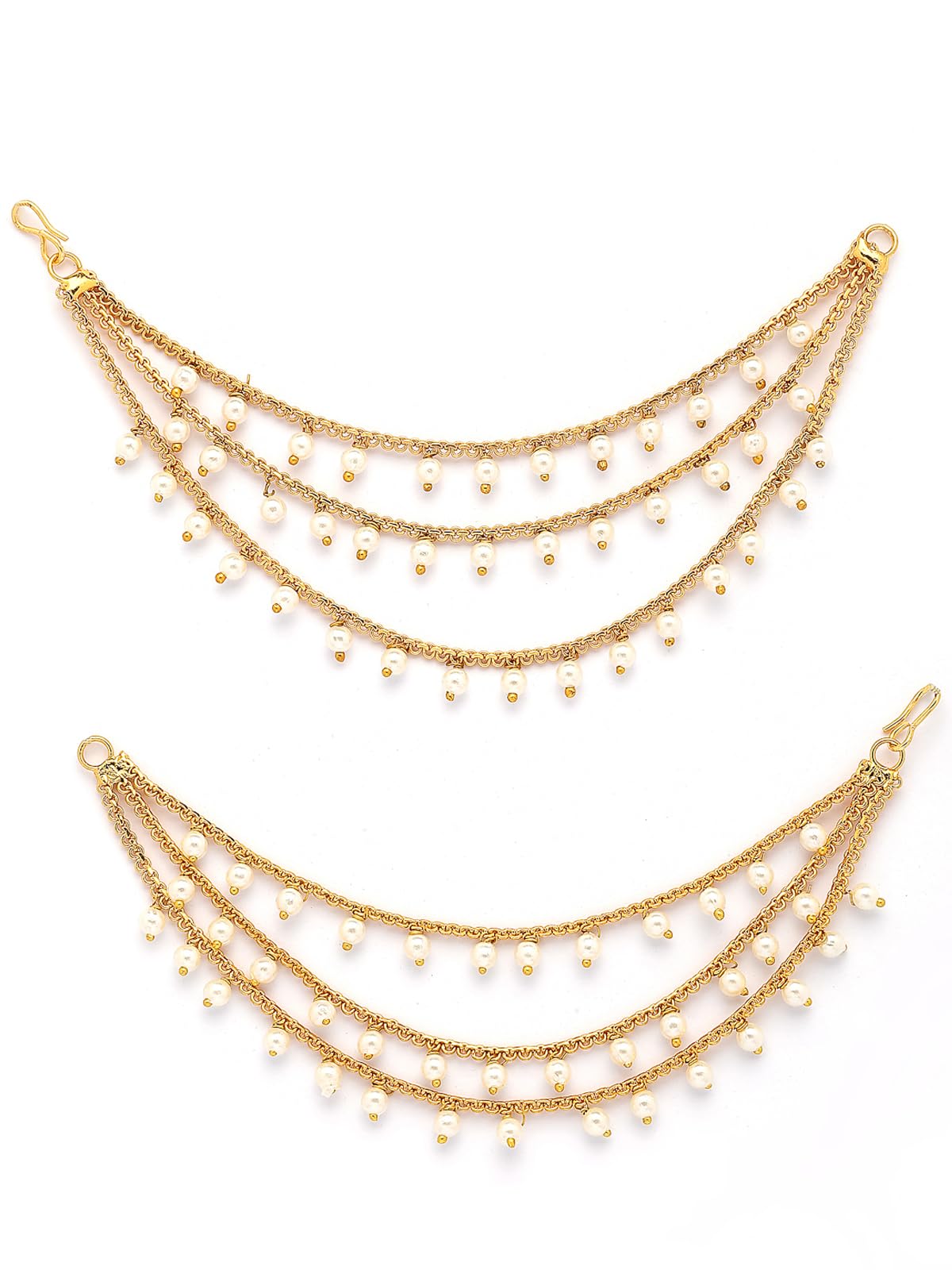 sukkhi Indian Traditional Bewitching 18k Gold Plated Brass with Bahubali Inspired Multi Layer Ball Chain Long Earring Jewellery for Women & Girls-picture-54