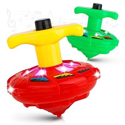 Zest 4 Toyz Spinning Top for Kids Magic Light Toy with Flashing LED Light Up and Dynamic Music Non-Toxic Toys for Boys &