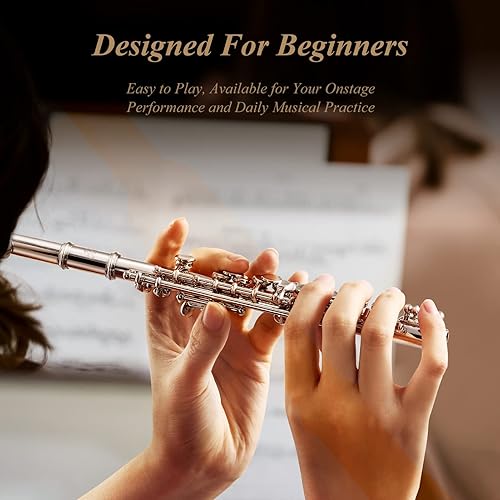 Miniatura 5 de Eastar Piccolo Instrumento para estudiantes principiantes, Flauta de C Piccolo, con varilla de limpieza de estuche rígido, paño, hisopo y guantes, 2