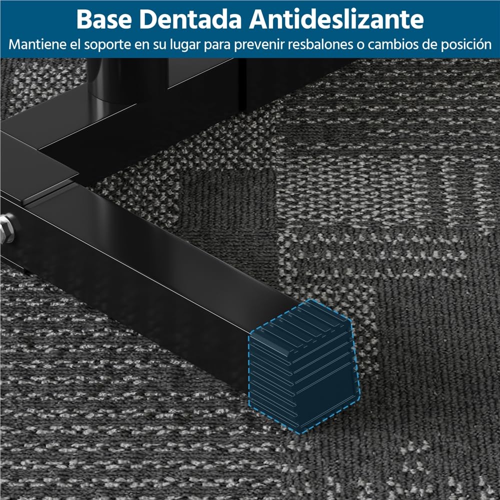 Yaheetech Soportes para Discos de Pesas Estándar Capacidad de 400 kg | Para Discos de 2,8 cm de Diámetro y Barras Estándar o Barras Olímpicos, Color Negro
